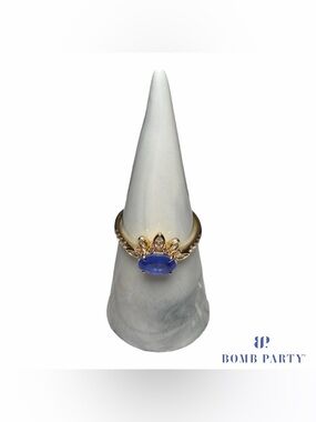 Bomb Party - “Shimmering HBomb Party - “Shimmering Halo” - Vermeil Ring - Size 5